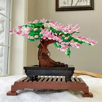 Hot Toys Creative Legoing Bonsai Tree Flower Bouquet Building Blocks Model Decor Immortal Plant Potted Bricks Toys for Kids Gift