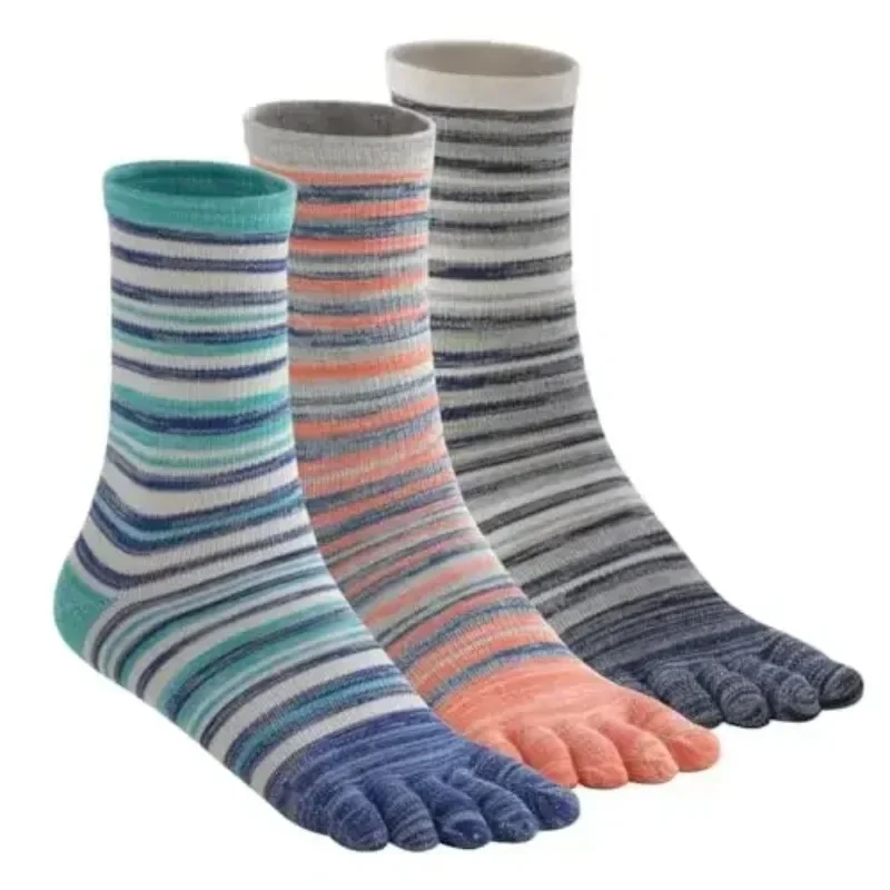 Toe Socks for Women Men Colorful Ankle/Crew Running Socks Cotton Five Finger Socks (3-6 Pairs)