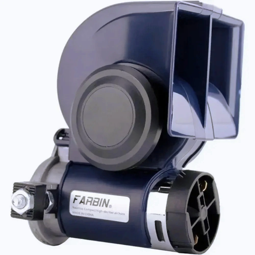 

DB-12V 24V Автомобильный двухтональный пневматический гудок, электрический динамик, супергромкий, для грузовиков, внедорожников, фургонов, автодомов, поездов, караванов, лодок, двухтональный