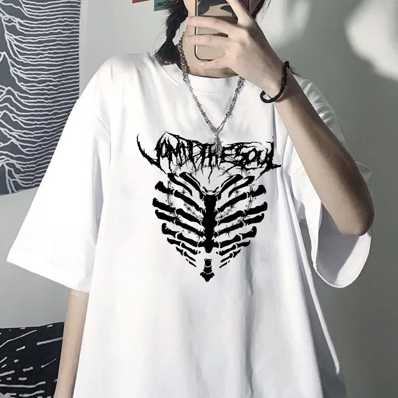 Oversized T-shirt Women Harajuku Casual Short Sleeve Tee Shirt Summer Cartoon Pattern Chic LOVE Print Punk Fashion Tops Clothes