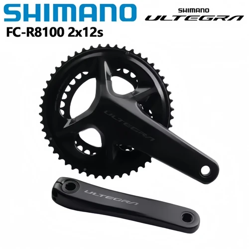 Platos y bielas Shimano ULTEGRA R8100 2x12s bicicleta de carretera 165mm 170mm 172.5mm 50-34T 52-36T manivela de velocidad integrada hueca para bicicleta de carretera