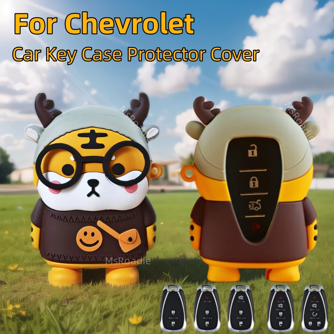 

Tiger Car Key Cases Cover For Chevrolet Onix Equino Orlando Cruze Spark Sonic Camaro Volt Bolt Malibu Blazer Traverse Key Covers