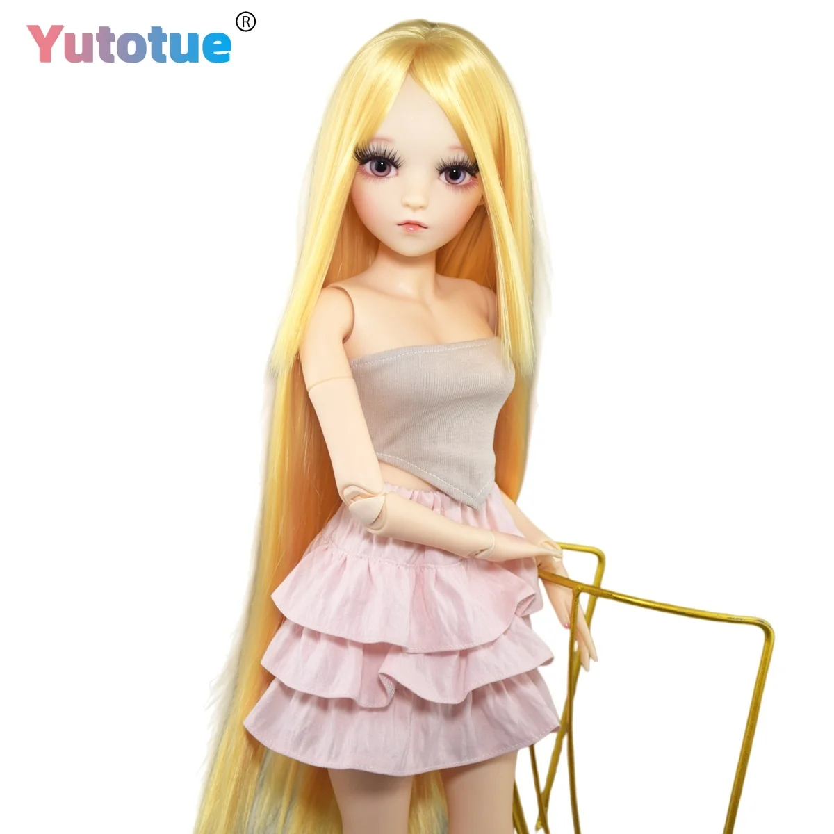 

YUTOTUE 60 см, кукла для девочек, 18 суставов, обновление тела, макияж, модная одежда для лица, полный набор, 1/3 BJD, игрушка-кукла