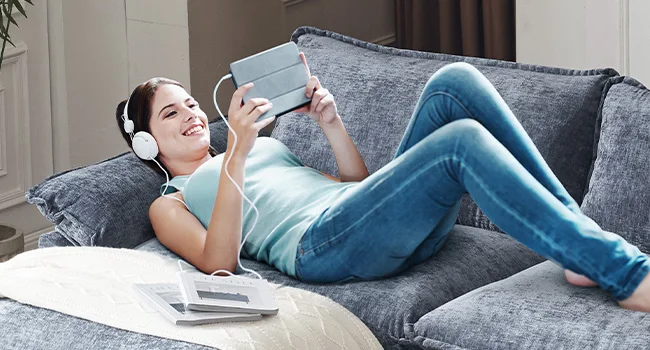 Comfy 87 Inch Cloud Sectional Sofa L-Shaped Deep Seat Loveseat Couch 3 Comfy