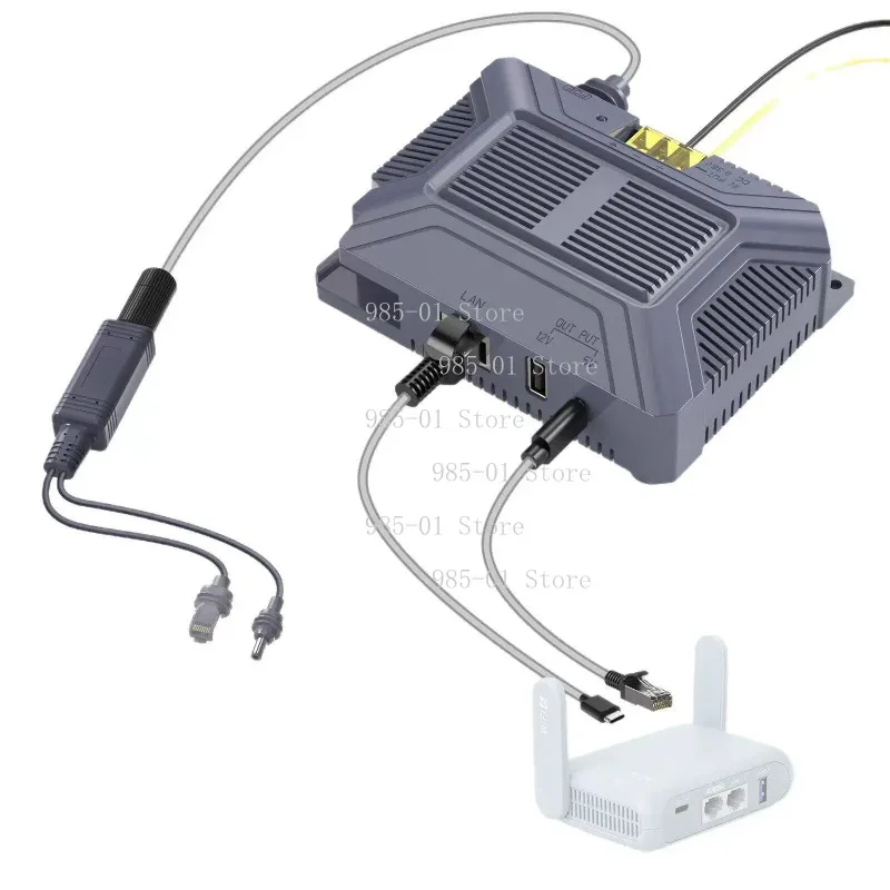 Starlink Gen 3 5-in-1 GigE PoE Injector, 200W Satellite Internet Device with Type-C & USB Output, Starlink Compatible