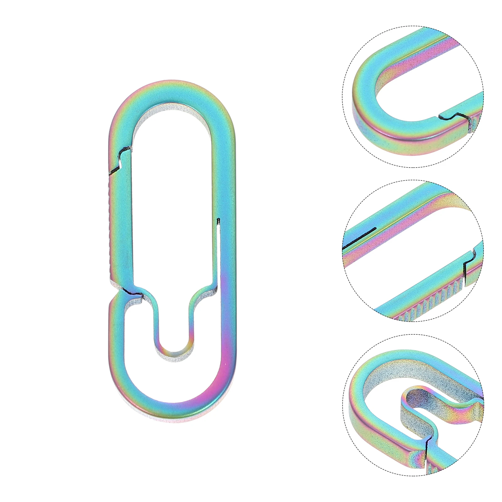 1pc Titanium Alloy Keychain Buckle Carabiner Clip Waist Hook Locking Keychain Outdoor Camping Hiking Fishing Travel