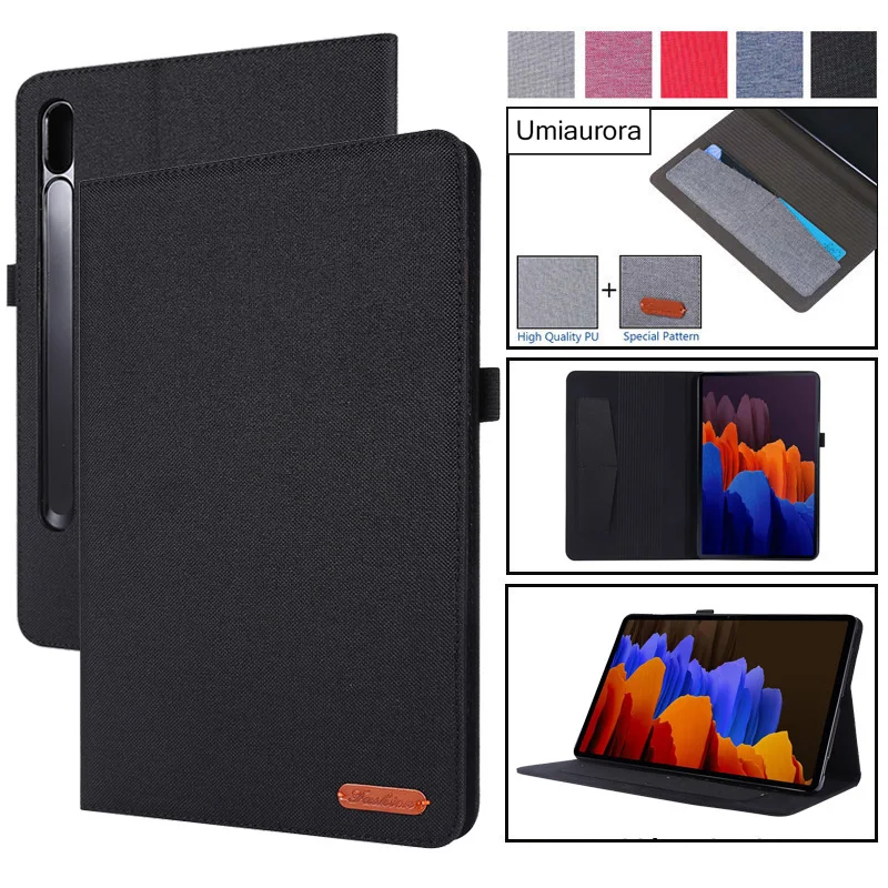 For Samsung Tab S6 S7 S8 S9 FE Plus S10 Ultra SM-X920 12.4 inch SM-X820 X620 X520 Tablet Case Flip PU Leather Stand Wallet Funda