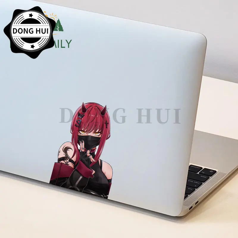 Sexy Anime Girl Decals Chainsaw Man Sticker Makima Motorcycle Off Road Vehicle Helmet Laptop Refrigerator PVC Waterproof