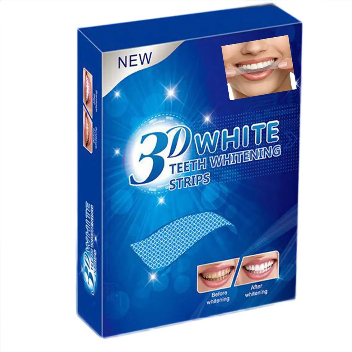 

3D White Gel Teeth Whitening Strips Safe for Enamel Non Sensitive Teeth Whitening Without Any Harm Pack of 7/14 Pairs Strips