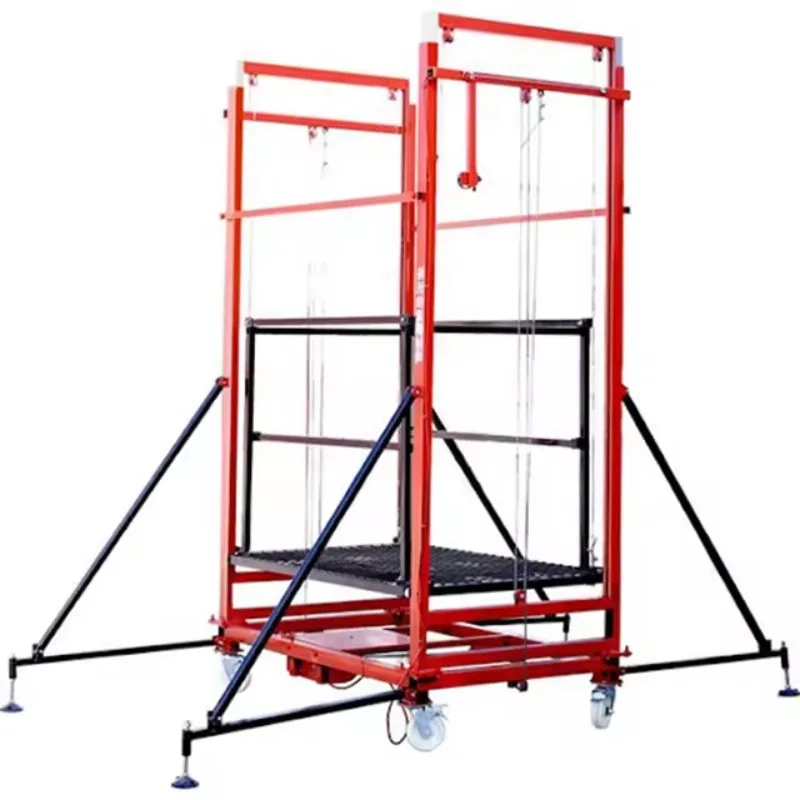 Lichtgewicht aluminium steiger 500 kg capaciteit draagbaar telescopisch ontwerp met veiligheidsbeschermer voor interieurdecoratieprojecten