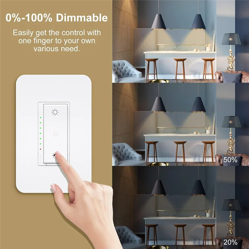 

HFIL-Smart диммер, переключатель света, Wi-Fi-переключатель для светодиодных фонарей с управлением через приложение Smart Life, интеллектуальное голосовое управление