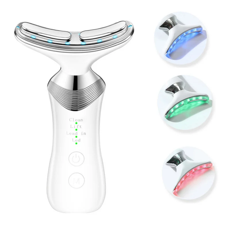 Home Use Beauty Machine LED Heat Vibration Skin Tighten Neck Lifting Massager