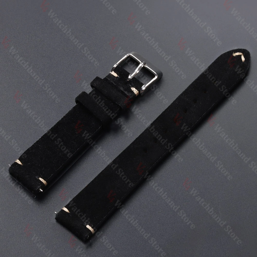 Soft Suede Quick Release Watch Strap for Seiko, 18/20/22mm