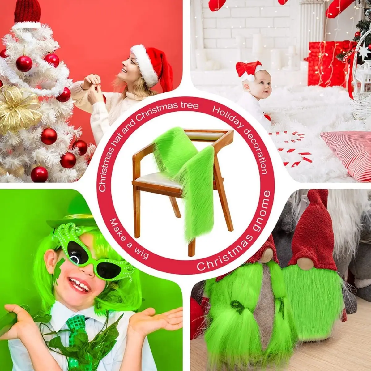 Shaggy Plush Faux Fur Fabric Precut 1Pcs Strips Fluffy Fuzzy Craft Fur for Gnomes Beard Hair Cosplay Costume Dwarf Decoration