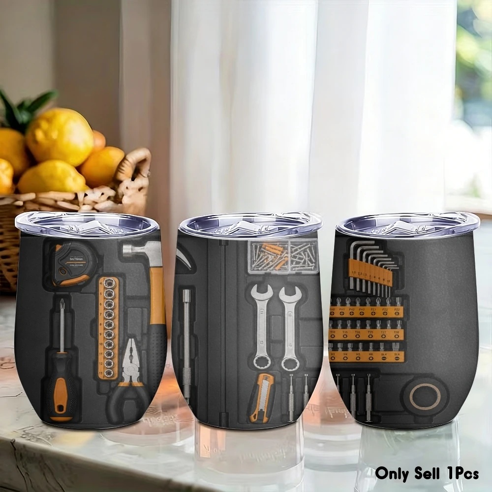 Colorful Sugar Skull Vacuum Flasks 12oz Eggshell Cup With Lid Portable Coffee Cups Travel Household Office Drinking Mug