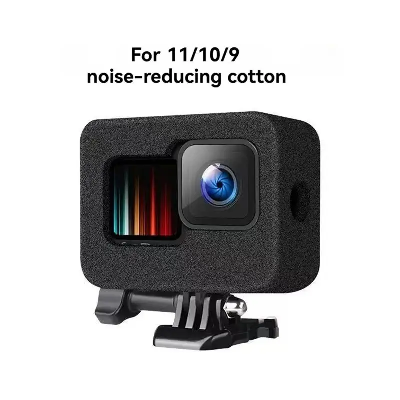 B92B Windslayer Windshield Foam Cover for GoPro 12/11/10/9 Wind Noise Reduction Windproof Case Accessories