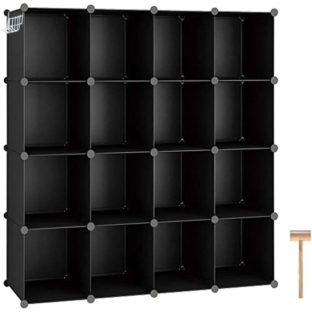 

C&AHOME Cube Storage Organizer, 16-Cube Shelves Units, Plastic Storage Cubes, DIY Closet Organizer, ular Closet Storage Shelves