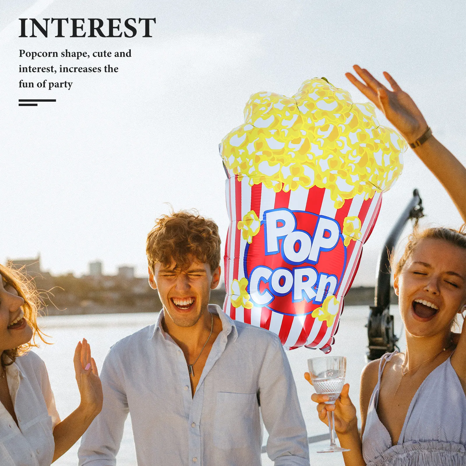 2Pcs Popcorn Balloon Large Pop - Popcorn review and price