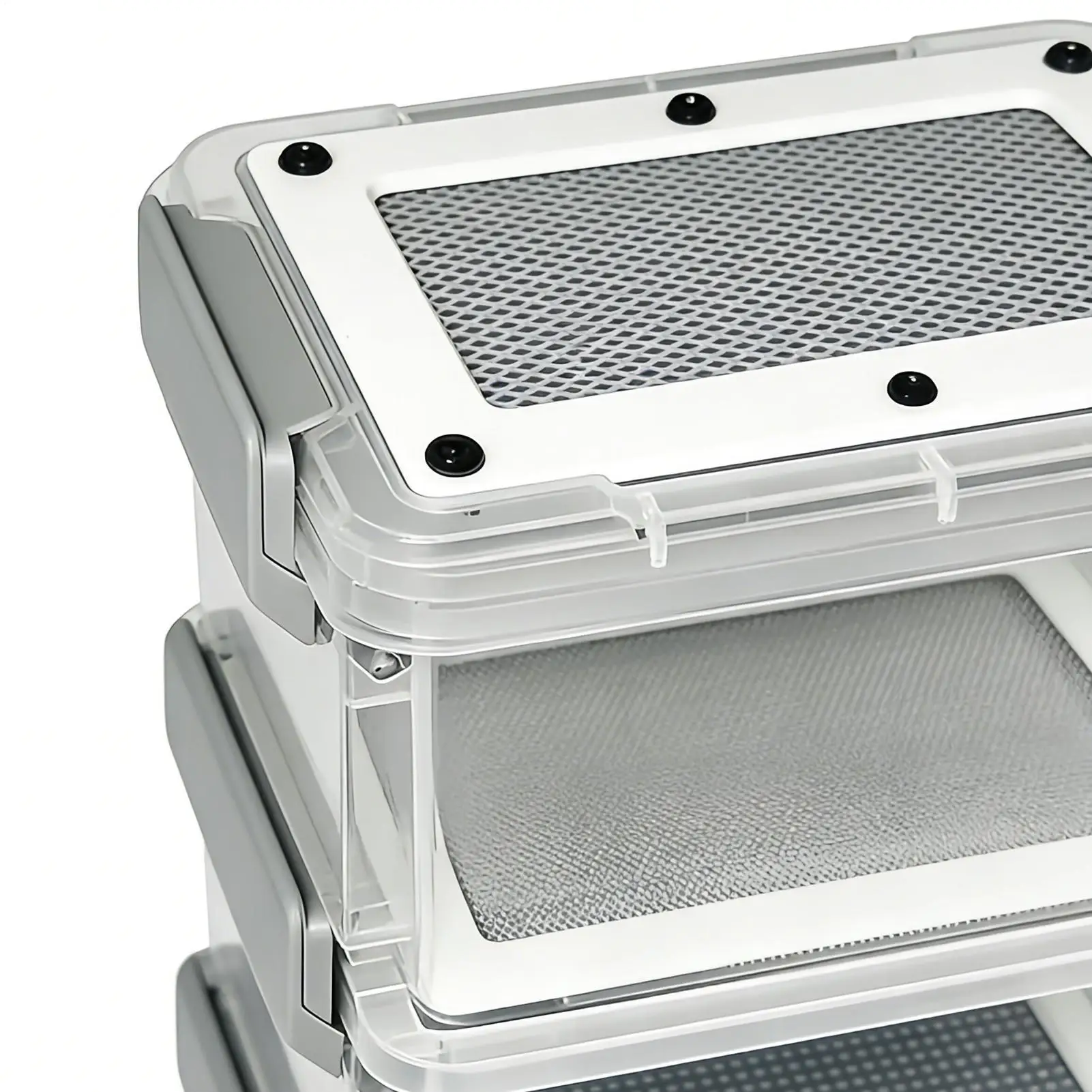 Picture 3: 3-Layer Silkworm Feeder Bin Corn Worm Breeder Box Mealworm Breeding Kit for Pet Parents Animal Lovers Keepers Breeders Hobbyists