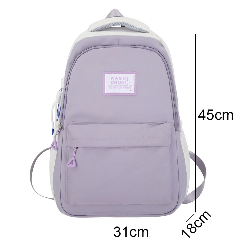 Fashion Female Pink Travel Teenage College Backpack Girl Kawaii Nylon School Backpack Ladies Cute Book Women Laptop Student Bag