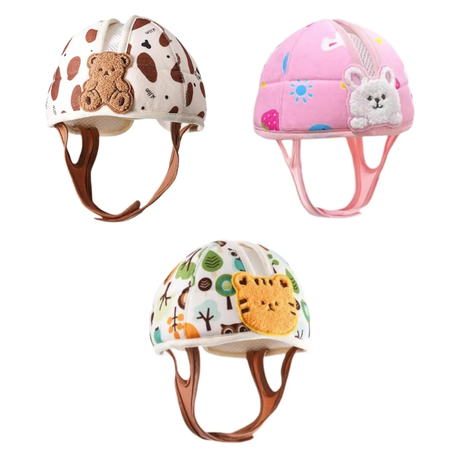 

Baby Helmet with Adjustable Strap No Bumps Comfortable Lightweight Headguard Head Protector for Walking Crawling for 1 Year Old