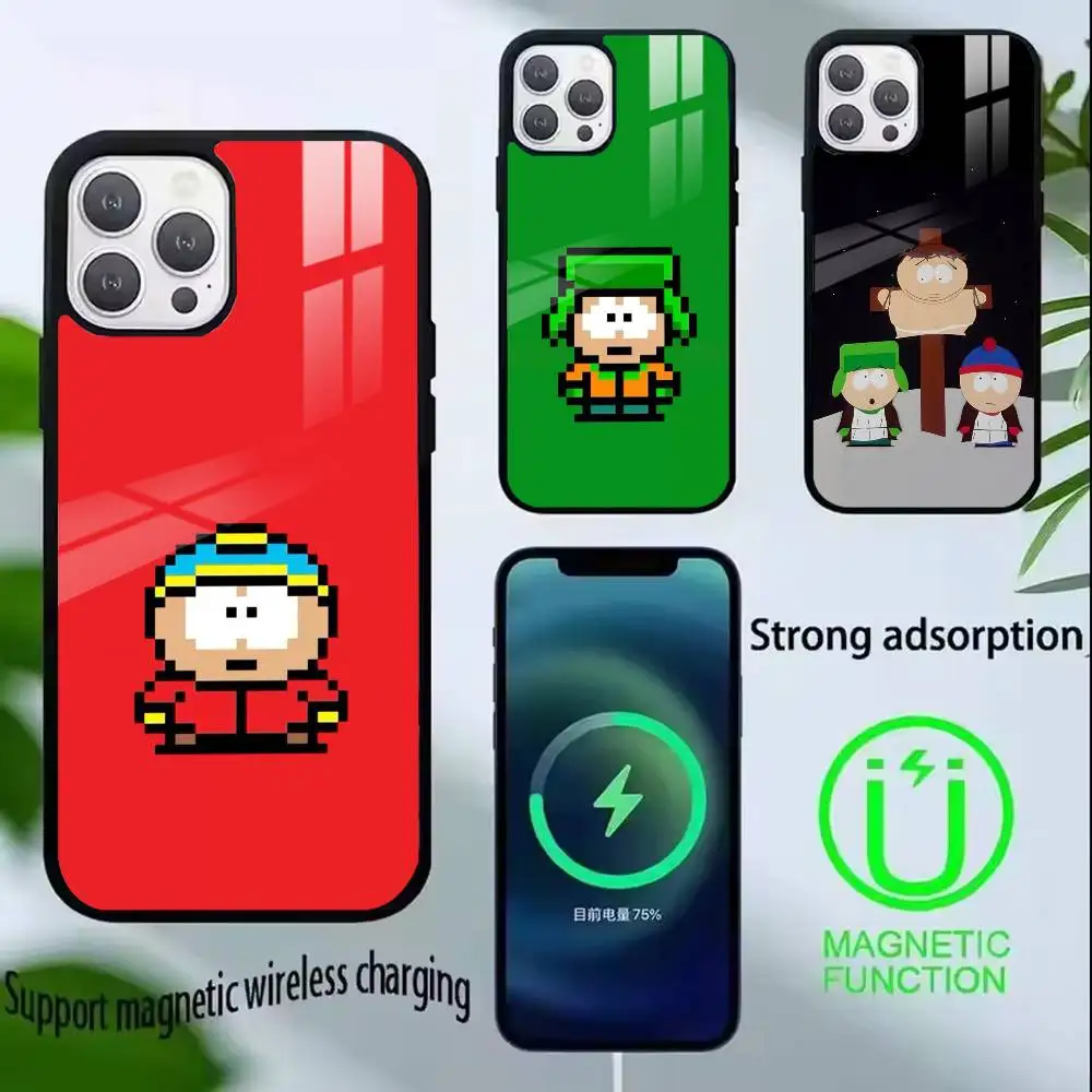 

Cartoon S-Souths P-Park Phone Case For iPhone17,16,15,14,13,12,11 Plus,Pro Allows magnetic wireless charging