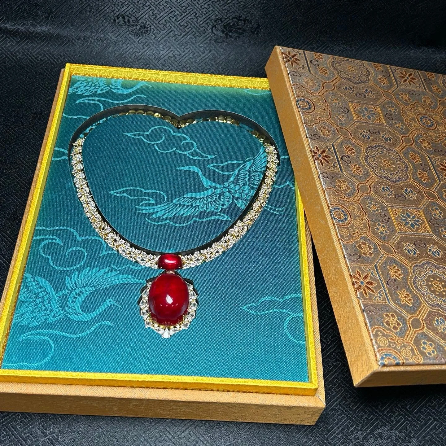 Real Natural Perfect High Ice Red Myanmar Jade Jadeite Pendant&Necklaces