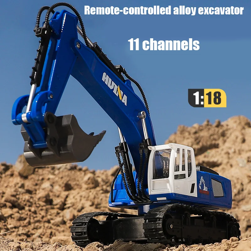 

RC Construction Excavators Remote Control Excavator Toys 2.4G 11 Channels RC Construction Tractor Vehicle 1/18 Toys for Kids