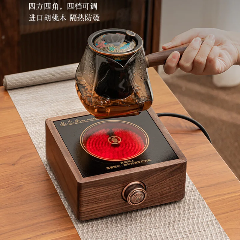 Electric Ceramic Stove for Home Use, Thickened Glass, High Temperature Resistant, Tea Brewing Kettle with Tea-Water Separation,
