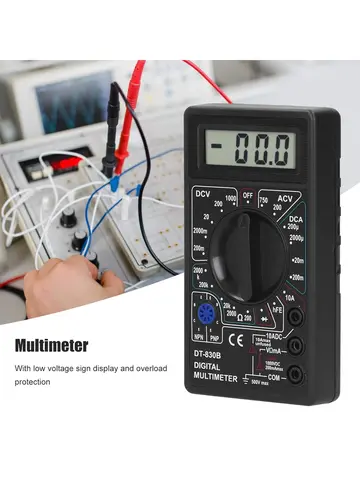 1/2pc Digital Multimeter Tester, DT830B Electrical Voltmeter Ammeter Portable Volt Multi Meter Car Battery Tester Circuit Tester