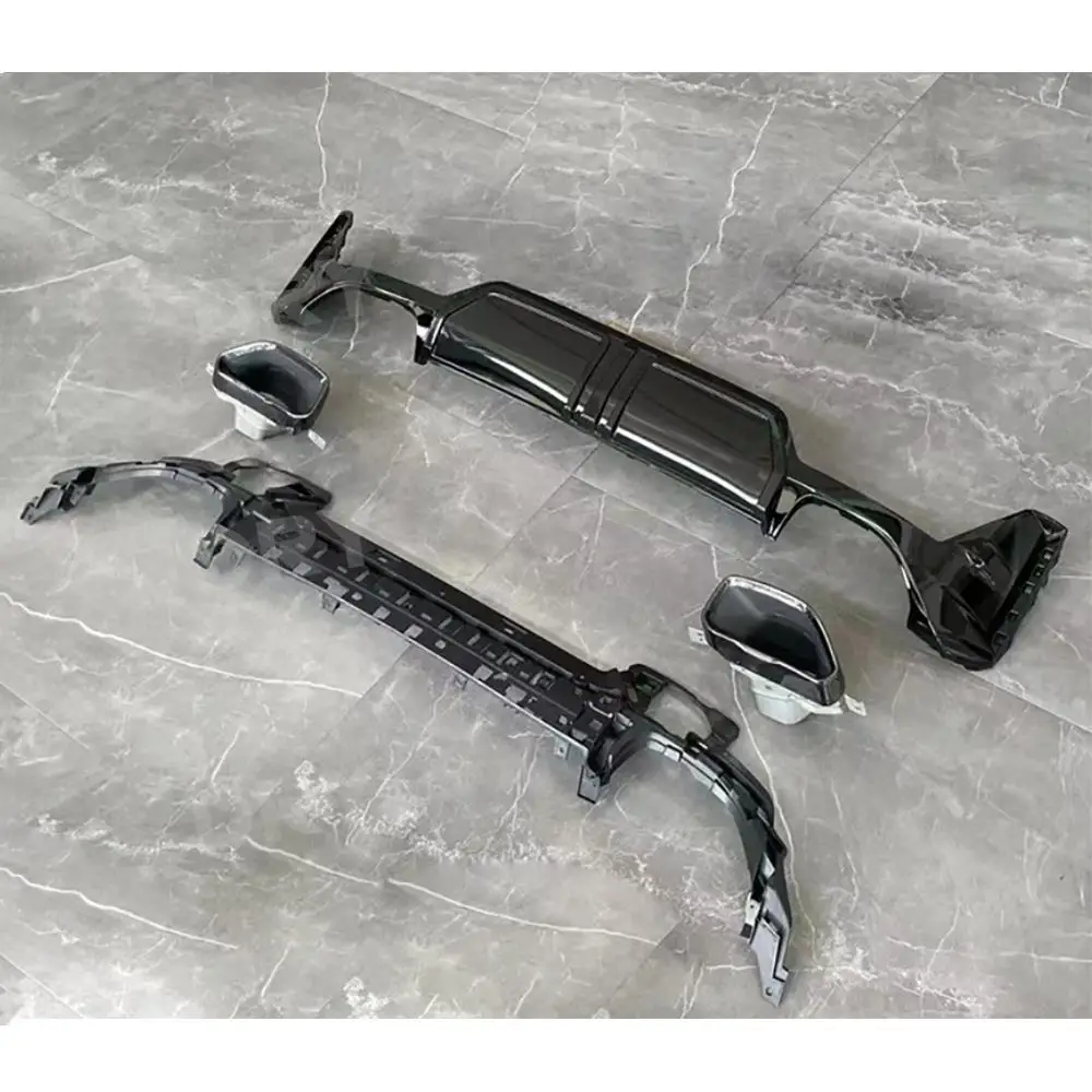 M 스타일 리어 범퍼 디퓨저 스포일러 배기 팁 바디 키트, BMW 3 시리즈 G20 G28 LCI 340 2023 + 용 액세서리