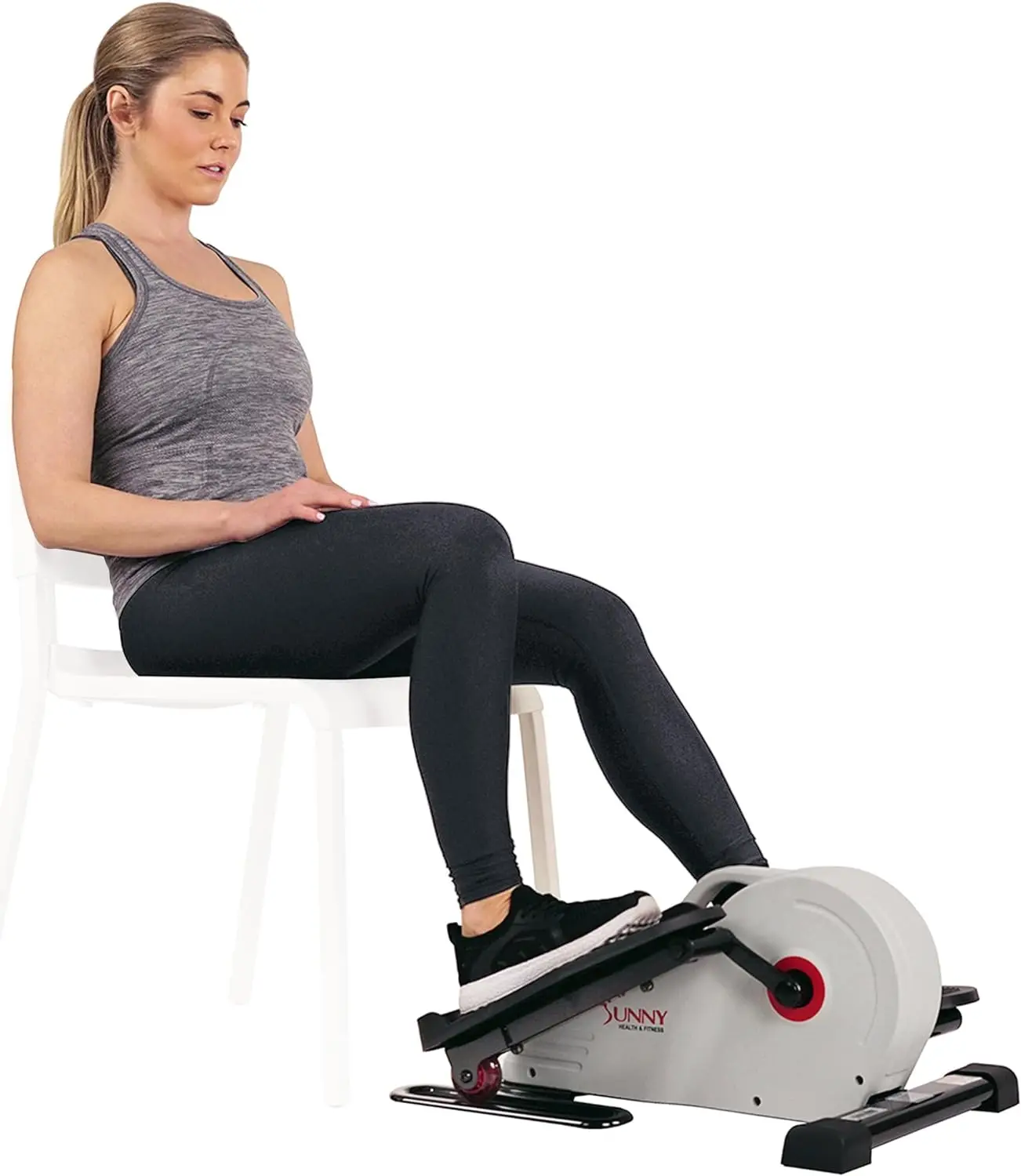 

Sitting Under Desk Elliptical Peddler, Portable Foot & Leg Pedal Exerciser for Home or Work w Optional Magnetic