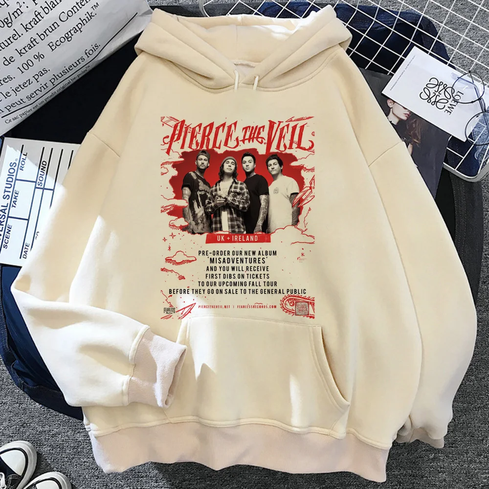 Pierce the Veil hoodie patterned Y2K clothes for teens winter girl tracksuits sweatshirts patterned patterned winter elegant