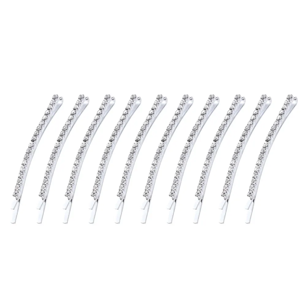 

10pcs Material Women Bang Clips Accessories Rhinestone Hair Accessories Hairpin Crystal Hair Clips Stylish Bangs