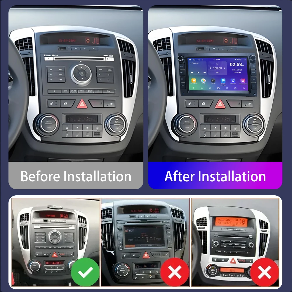 Android 13.0 Car Radio for Kia Ceed Venga 2007-2016 with GPS Navigation WiFi Multimedia Player Wireless Carplay Head Unit Stereo