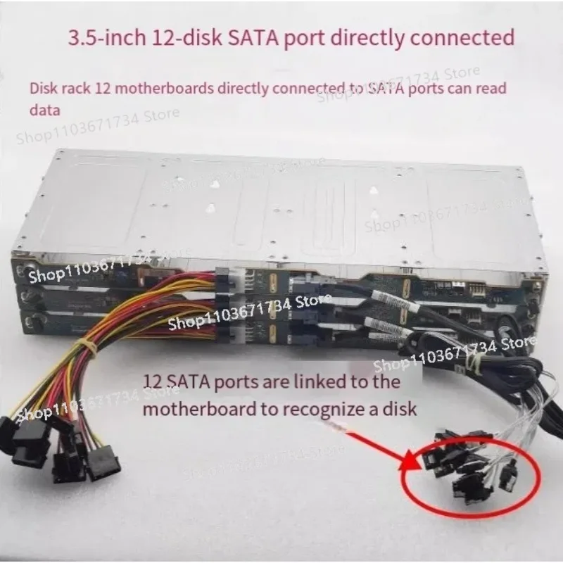 

12 Bay 3.5-inch 6Gb Hard Drive Cage 12Gb Storage NAS Black Qunhui CDN Hot Swappable SAS Series Chassis