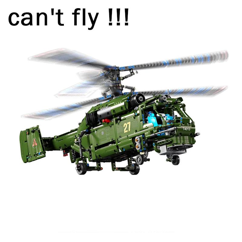 1800PCS Card 27 Military RC Helicopter Helix Building Blocks Model MOC Airplane Brick Toys for Children Christmas Gift Set