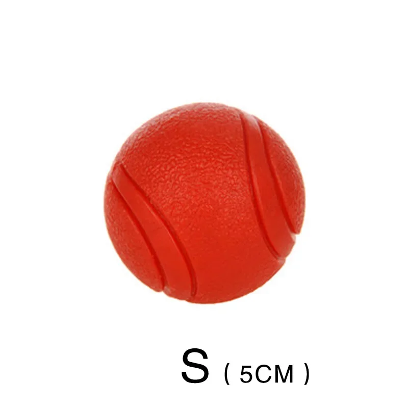 HOOPET-pelota de goma resistente a las mordeduras para perros, juguete para cachorros, peluche, Pitbull, Color rojo, sólido, suministros para mascotas, S-XL