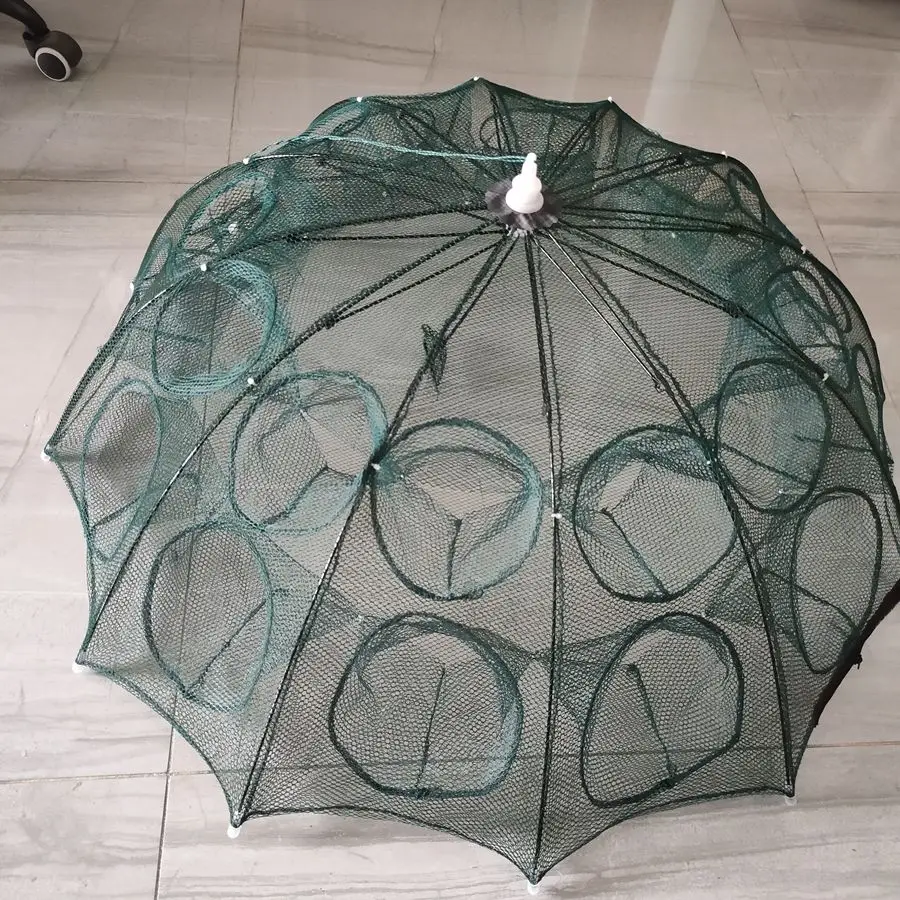 

High Strength Folded Umbrella Green Monofilament Fishing Net for Bait Fish and Shrimp Trap