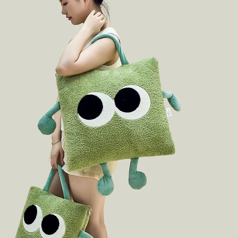 

Portable Throw Pillow Blanket Cartoon Air Conditioning Sofa Office Pillow Cushion Multifunctional Car Flannel Dual-use Blankets
