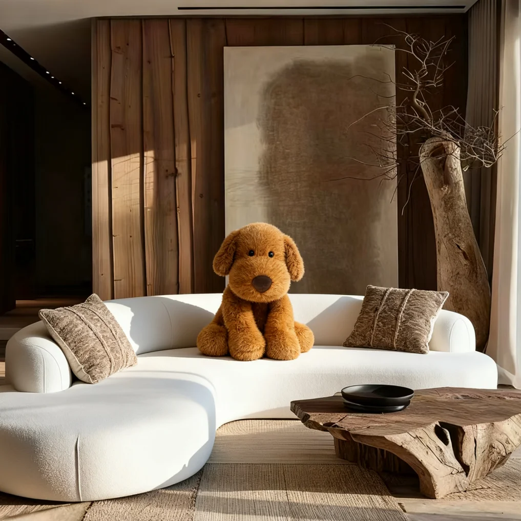 

Soft Plush Stuffed Animal Pillow Cute Dog Decor for Couch Bed Office Non-Slip Machine Washable Fun Gift