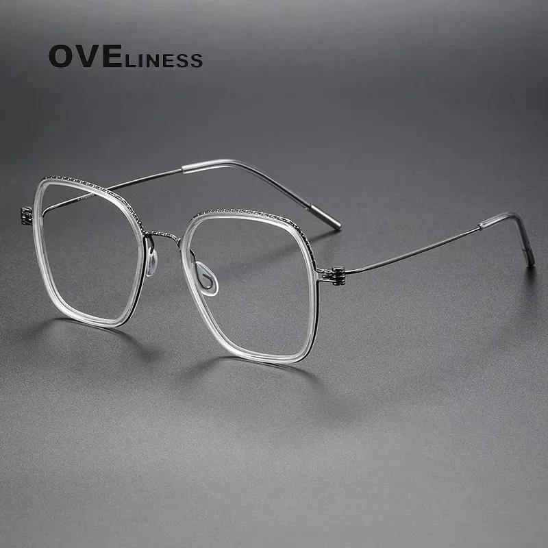 

Acetate titanium Glasses Frame Men Square Eyeglasses Frames women 2025 male Eyewear Spectacles