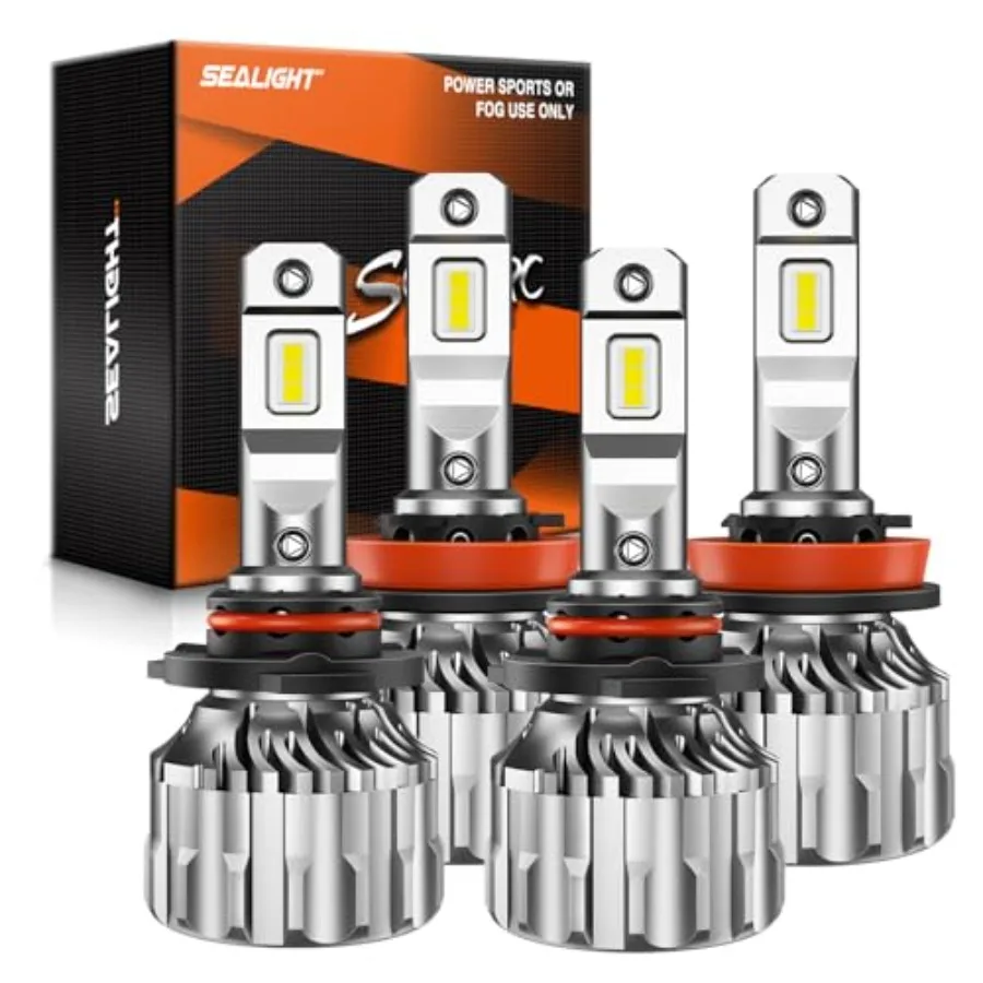 

H11 9005 Light Bulbs Combo 92 000 Lumens 800% Brighter 6500K Cool White Light 1:1 Size 9005/HB3 H11/H9/H8 DRL Fog Light Halogen