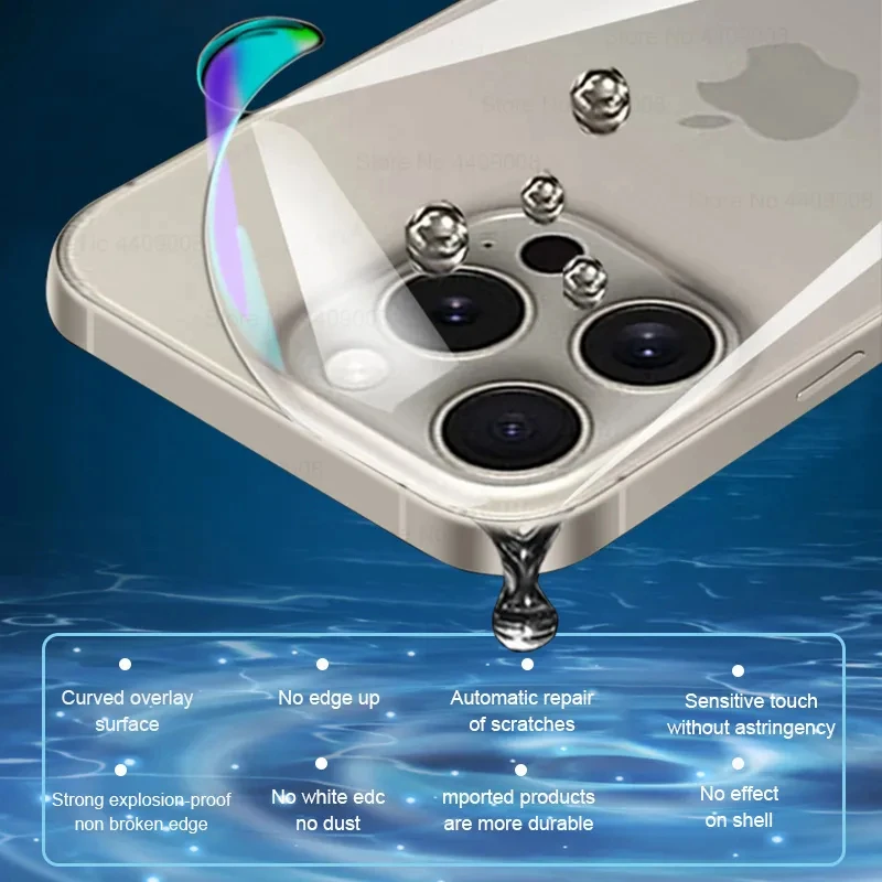 4pcs Front Back Hydrogel Soft Film For iPhone 13 12 11 14 15 Pro Max Mini 7 8 Plus X XR XS Max Full Cover Screen Protector Film image 4
