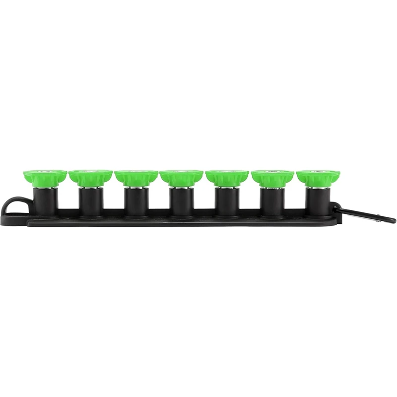 Pressure Washer Tips, 25 Degree Green Power Washer Nozzle Tips 7 Pack with Nozzle Holder, 1/4 Inch Quick Connect-A26I