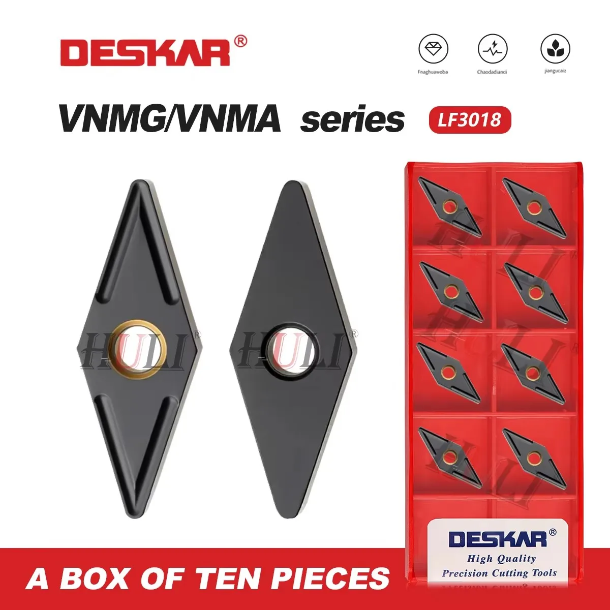 VNMG160404/160408 VNMA160412 LF3018 DESKAR 100% Original Outer Circle Cutting Tools Use For Cast Iron Special Materials Inserts