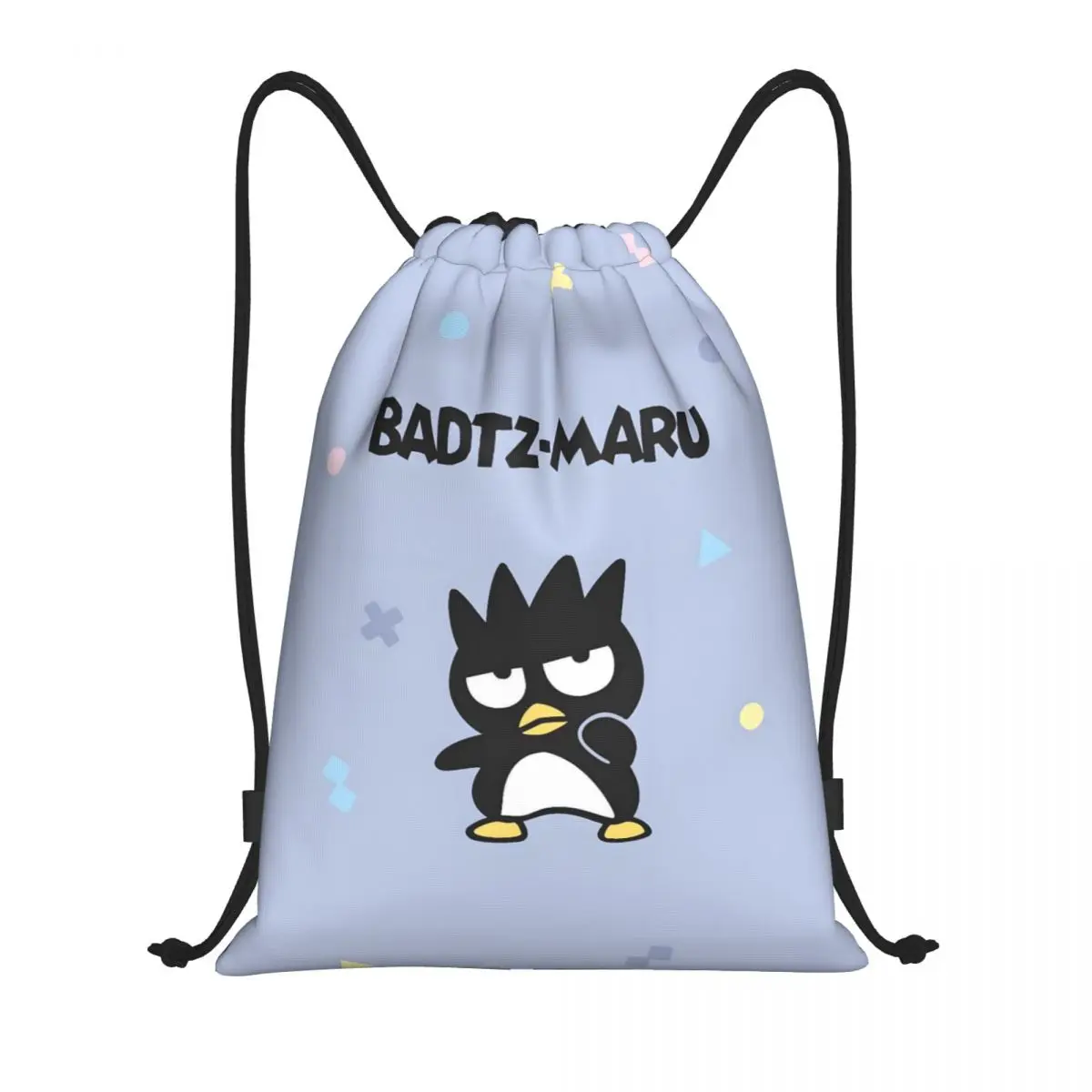 

Custom BADBADTZ-MARU Drawstring Bag Women Men Foldable Sports Gym Sackpack Cool Penguin Training Backpacks