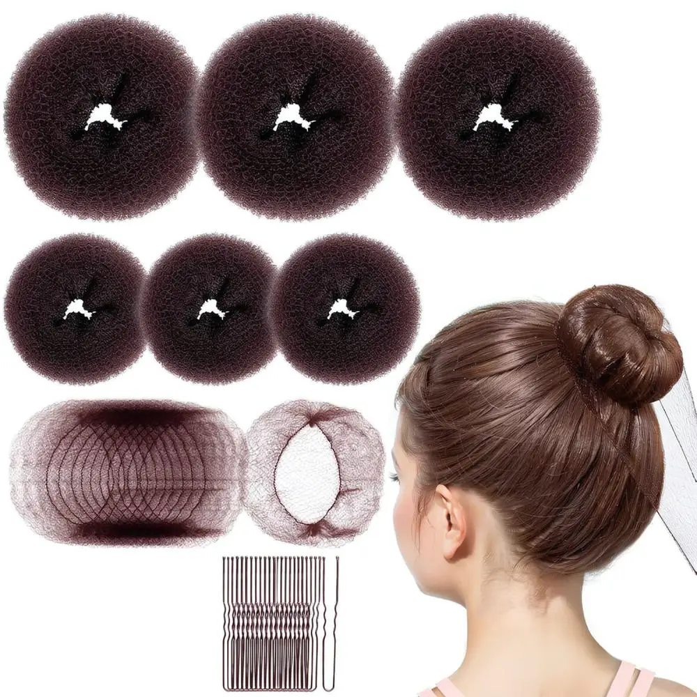 Simple Hair Bun Maker Donut Ring Sponge Set Styling Tool For Quick Easy Updo Fashion Commuter Hairdressing Decor