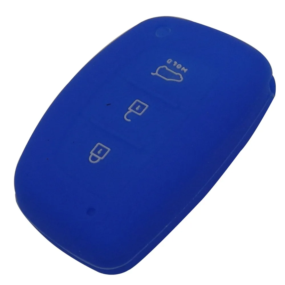 jingyuqin 3 BUTTON SMART SILICONE KEY CASE COVER FOR HYUNDAI TUCSON IX35 SOLARIS i25 i30 MISTRA ACCENT