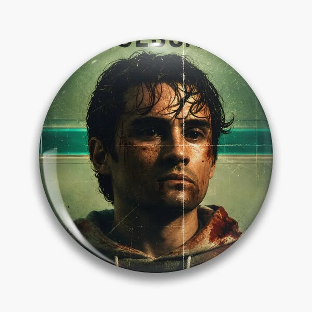 Obsession Movie Pin Holographic Star Heart Pin Brooches Laminated Button Fashion Accessory